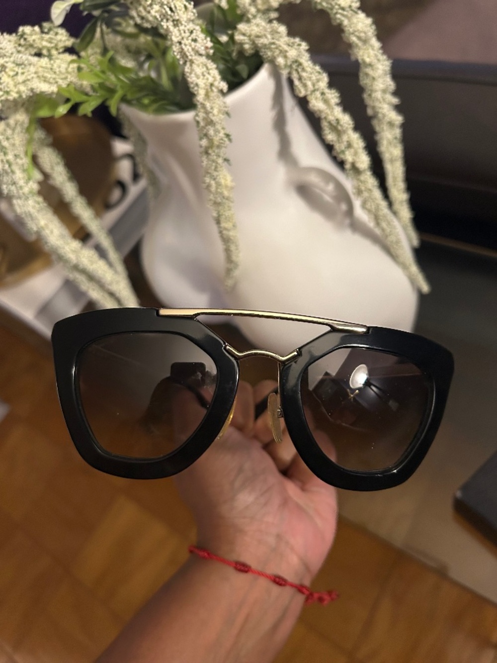 Prada Acetate Cinema Sunglasses SPR 09Q Black - Picture 7 of 10